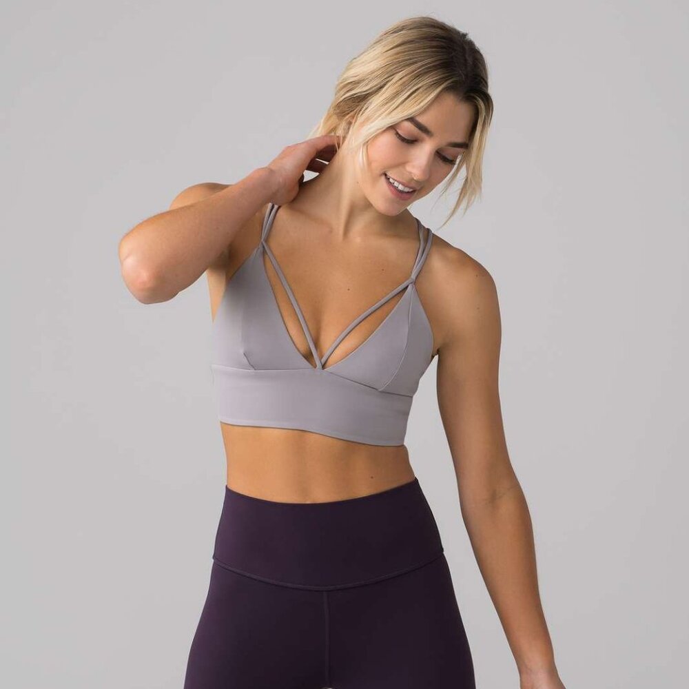 Lululemon Pushing Limits Bra Dark Chrome
